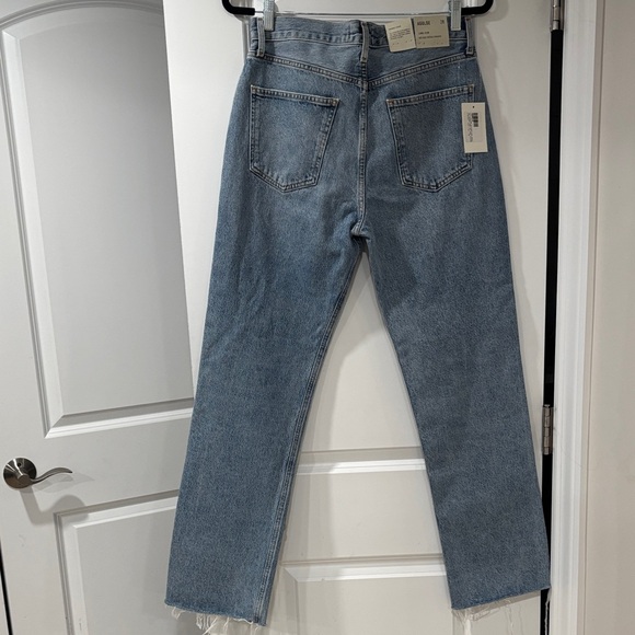 Agolde Light Blue Straight Leg Jeans - Picture 10 of 12